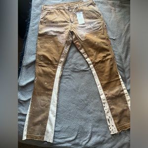 MNML paint splattered carpenter pants
